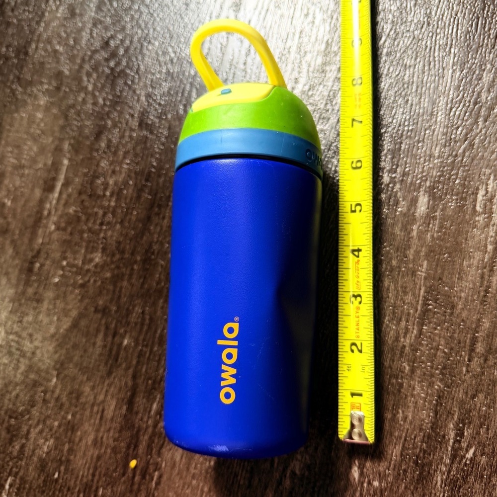 Owala FreeSip Water Bottle Kids 14oz Blue Green Yellow Stainless Steel Insulated